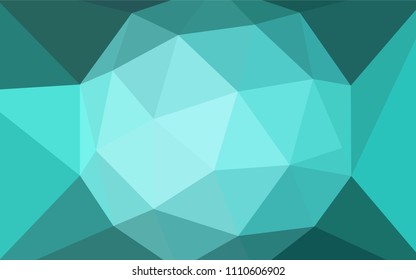 Light Green vector gradient triangles template. Creative illustration in halftone style with triangles. Triangular pattern for your design.