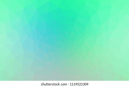 Light Green vector gradient triangles texture. Colorful illustration in abstract style with triangles. Completely new template for your banner.