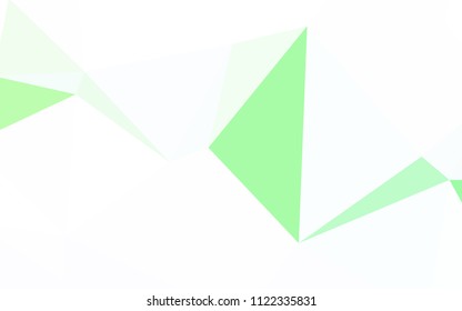 Light Green vector gradient triangles template. Modern abstract illustration with triangles. Brand new design for your business.