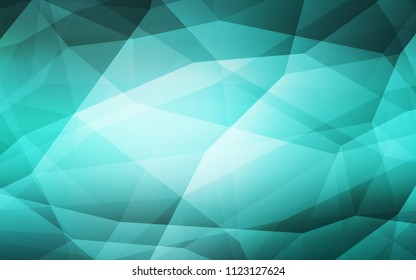 Light Green vector gradient triangles template. Glitter abstract illustration with an elegant triangles. Textured pattern for your backgrounds.