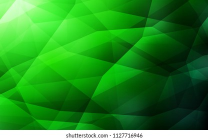Light Green vector gradient triangles template. A sample with polygonal shapes. Brand new design for your business.