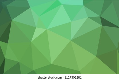 Light Green vector gradient triangles template. Modern abstract illustration with triangles. Template for cell phone's backgrounds.