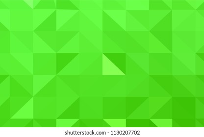 Light Green vector gradient triangles pattern. Creative illustration in halftone style with triangles. Triangular pattern for your design.