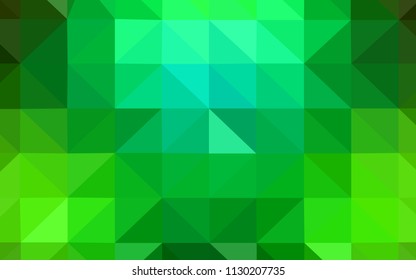 Light Green vector gradient triangles template. Colorful illustration in abstract style with triangles. Brand new style for your business design.