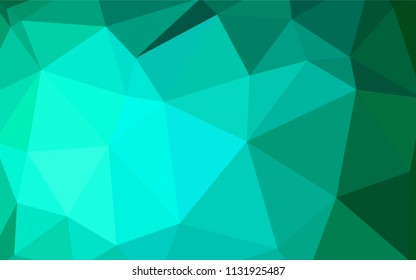 Light Green vector gradient triangles pattern. A completely new color illustration in a polygonal style. Completely new template for your banner.