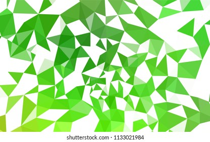 Light Green vector gradient triangles pattern. Shining colorful illustration with triangles. Textured pattern for your backgrounds.