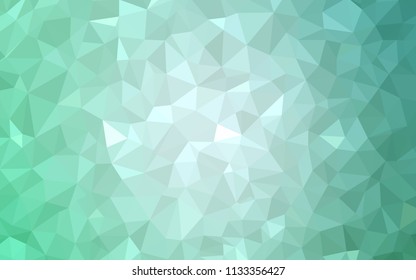Light Green vector gradient triangles texture. Elegant bright polygonal illustration with gradient. Triangular pattern for your design.