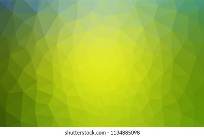 Light Green vector gradient triangles template. Glitter abstract illustration with an elegant triangles. Template for cell phone's backgrounds.