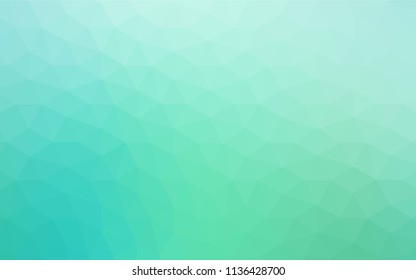Light Green vector gradient triangles template. Modern abstract illustration with triangles. A completely new design for your leaflet.