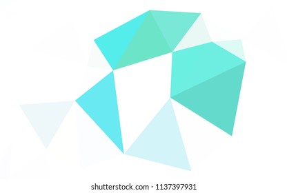 Light Green vector gradient triangles texture. Shining polygonal illustration, which consist of triangles. Polygonal design for your web site.