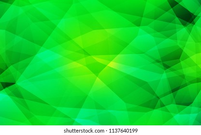 Light Green vector gradient triangles pattern. Colorful illustration in abstract style with triangles. Template for cell phone's backgrounds.