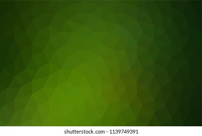 Light Green vector gradient triangles pattern. Creative geometric illustration in Origami style with gradient. Best triangular design for your business.