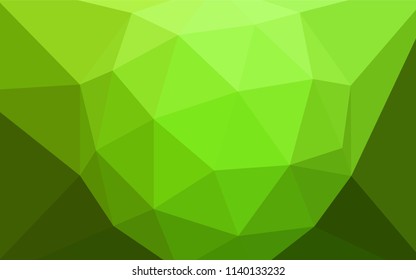 Light Green vector gradient triangles texture. Creative illustration in halftone style with triangles. Textured pattern for your backgrounds.