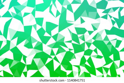 Light Green vector gradient triangles texture. Creative illustration in halftone style with triangles. Brand new design for your business.