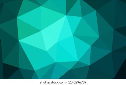 Light Green vector gradient triangles pattern. Geometric illustration in Origami style with gradient.  Completely new template for your banner.