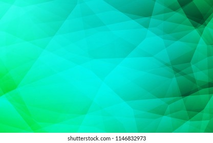 Light Green vector gradient triangles texture. A completely new color illustration in a polygonal style. Best triangular design for your business.