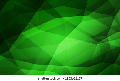 Light Green vector gradient triangles texture. Creative geometric illustration in Origami style with gradient. Brand new design for your business.