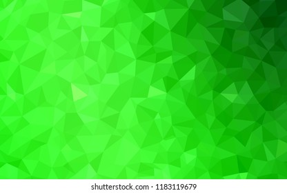 Light Green vector gradient triangles pattern. Creative geometric illustration in Origami style with gradient. Brand new style for your business design.