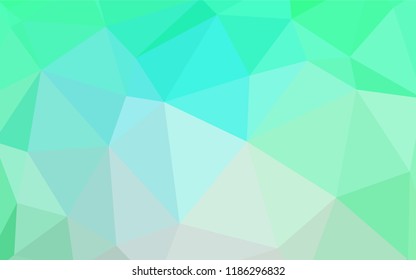Light Green vector gradient triangles texture. Shining colorful illustration with triangles. Triangular pattern for your design.