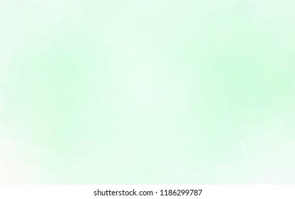 Light Green vector gradient triangles template. Polygonal abstract illustration with gradient. Triangular pattern for your design.
