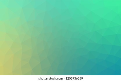 Light Green vector gradient triangles template. Triangular geometric sample with gradient.  A completely new design for your leaflet.