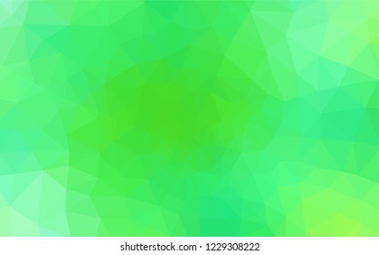 Light Green vector gradient triangles pattern. Shining colorful illustration with triangles. Best triangular design for your business.