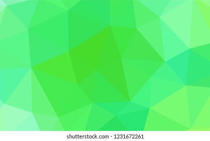 Light Green vector gradient triangles pattern. A sample with polygonal shapes. A completely new design for your leaflet.