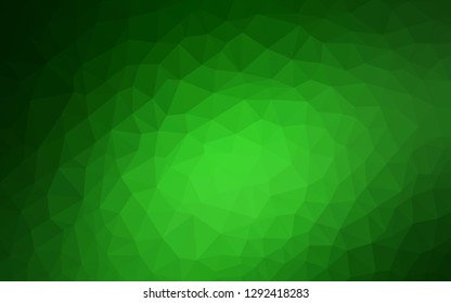 Light Green vector gradient triangles template. Colorful abstract illustration with triangles. New template for your brand book.