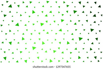 Light Green vector  gradient triangles pattern. Creative geometric illustration in Origami style with gradient. Best triangular design for your business.