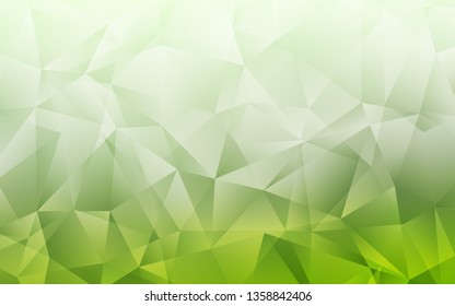 Light Green vector gradient triangles template. A completely new color illustration in a polygonal style. A new texture for your web site.