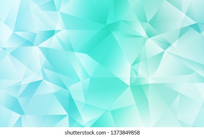 Light Green vector gradient triangles pattern. Shining colorful illustration with triangles. Brand new style for your business design.