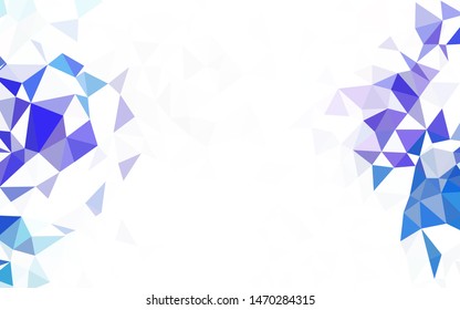 Light Green vector gradient triangles pattern. A sample with polygonal shapes. Template for cell phone's backgrounds.