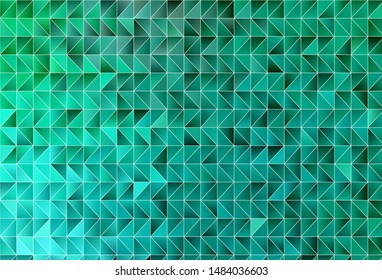 Light Green vector gradient triangles pattern. Triangular geometric sample with gradient.  Brand new style for your business design.