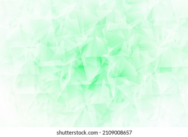 Light Green vector gradient triangles texture. Creative illustration in halftone style with triangles. A new texture for your web site.