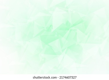 Light Green vector gradient triangles template. Colorful illustration in abstract style with triangles. Triangular pattern for your design.