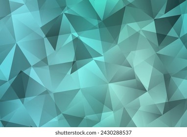 Light Green vector gradient triangles template. A sample with polygonal shapes. A completely new design for your leaflet.
