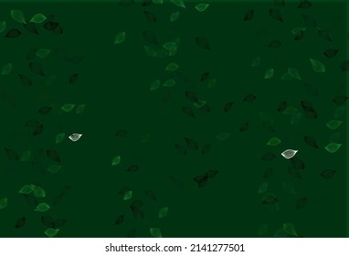 Light Green vector hand painted texture. Doodle illustration of leaves in Origami style with gradient. Hand painted design for wrapping, wallpaper.