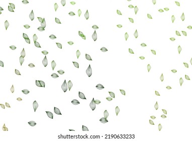 Light Green vector hand painted pattern. Abstract leaves with gradient on simple background. Brand new style for your business design.