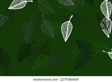 Patrón pintado a mano de vectores de color verde claro. Ilustración abstracta geométrica moderna con hojas. Nueva plantilla para el diseño de su negocio.