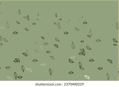 Patrón pintado a mano de vectores de color verde claro. Hojas abstractas con gradiente en un fondo simple. Nueva plantilla para tu libro de marcas.