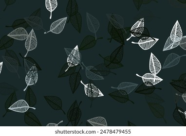 Light Green vector hand painted texture. Modern geometrical abstract illustration with leaves. Pattern for coloring books and pages for kids.