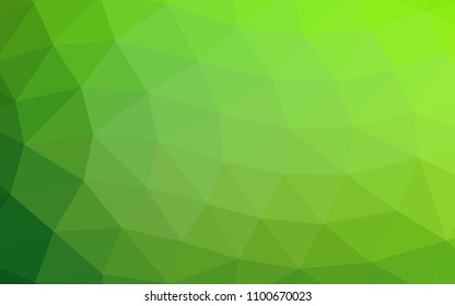 Light Green vector hexagon mosaic triangle mosaic. Colorful abstract illustration with gradient. Brand new design for your business.