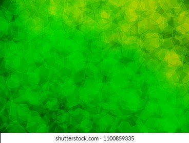 Light Green vector hexagon mosaic pattern. Glitter abstract illustration with an elegant design. A completely new design for your business.