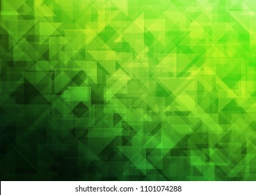 Light Green vector hexagon mosaic triangle mosaic. A completely new color illustration in a vague style. The template can be used as a background for cell phones.