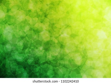 Light Green vector hexagon mosaic pattern. Brand new colored illustration in blurry style with gradient. The template can be used as a background for cell phones.