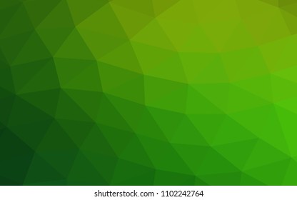 Light Green vector hexagon mosaic triangle mosaic. Creative illustration in halftone style with gradient. The completely new template can be used for your brand book.