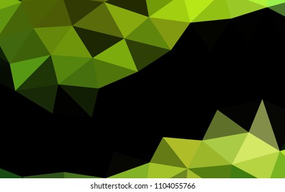 Light Green vector hexagon mosaic triangle mosaic. Colorful abstract illustration with gradient. The template can be used as a background for cell phones.
