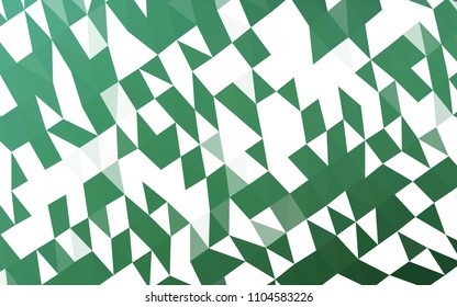 Light Green vector hexagon mosaic template. Modern geometrical abstract illustration with gradient. The textured pattern can be used for background.