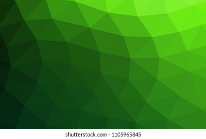 Light Green vector hexagon mosaic triangle mosaic. Modern geometrical abstract illustration with gradient. Brand new style for your business design.