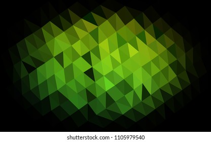 Light Green vector hexagon mosaic cover. Colorful illustration in abstract style with gradient. The textured pattern can be used for background.